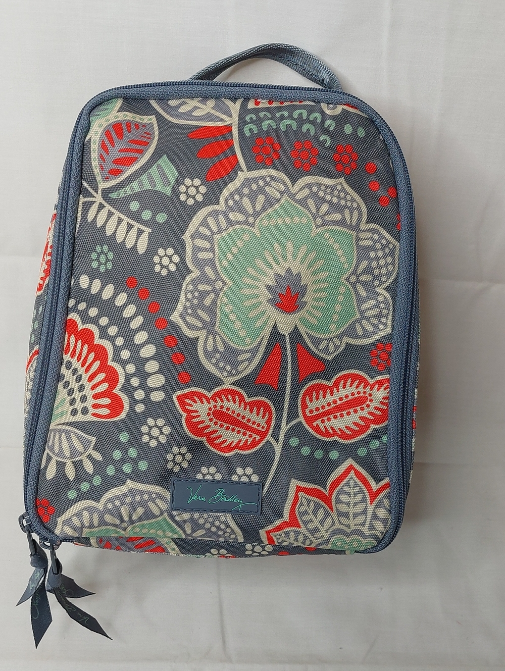 Vera Bradley Nomadic Gray Floral Lunch Bag - Like New